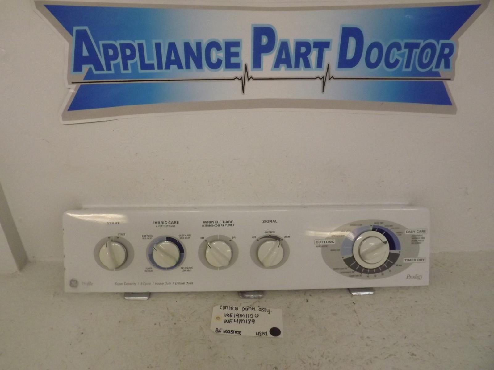 GE Washer WE19M1156 WE4M189 Control Panel Assembly Used GE Washer WE19M1156 WE4M189 Control Panel Assembly Used